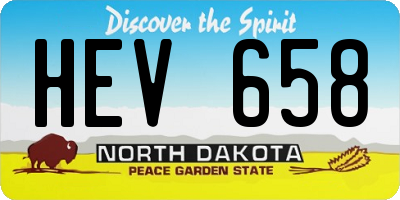 ND license plate HEV658