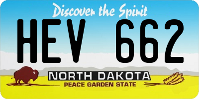ND license plate HEV662