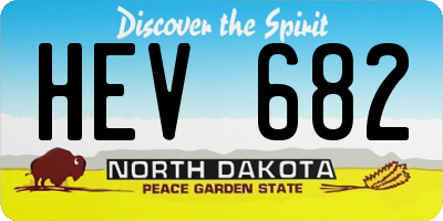 ND license plate HEV682
