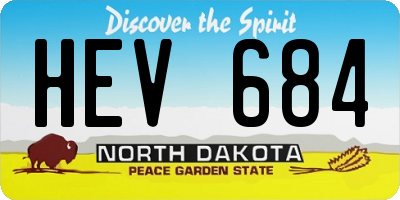 ND license plate HEV684