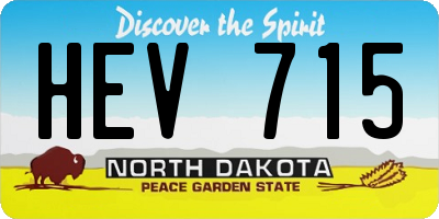 ND license plate HEV715