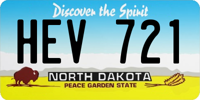ND license plate HEV721