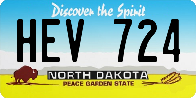 ND license plate HEV724