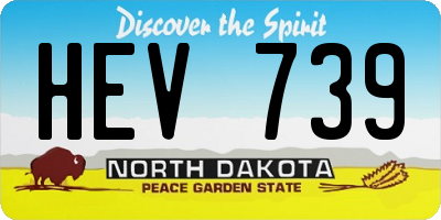 ND license plate HEV739