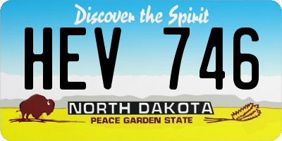 ND license plate HEV746