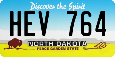 ND license plate HEV764