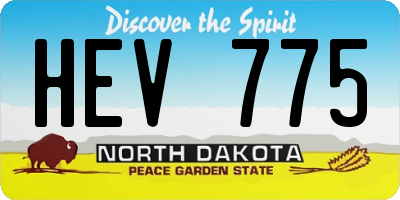 ND license plate HEV775