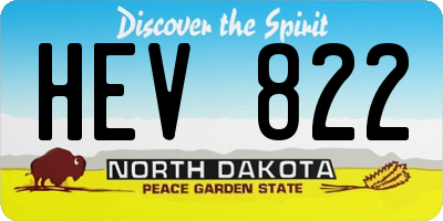 ND license plate HEV822