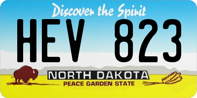 ND license plate HEV823