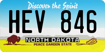 ND license plate HEV846