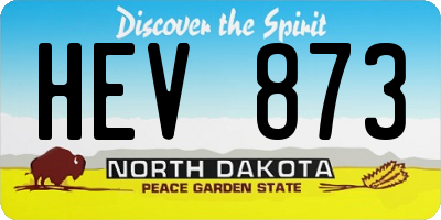 ND license plate HEV873