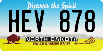 ND license plate HEV878
