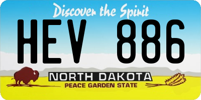 ND license plate HEV886