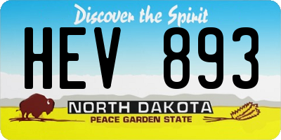 ND license plate HEV893