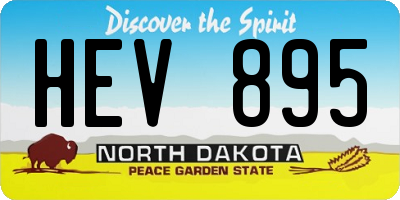 ND license plate HEV895