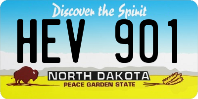 ND license plate HEV901