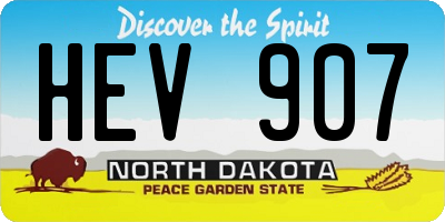 ND license plate HEV907