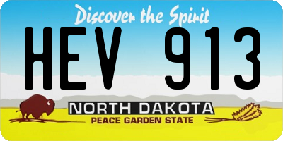 ND license plate HEV913