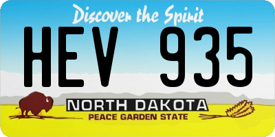 ND license plate HEV935
