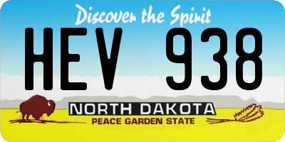 ND license plate HEV938