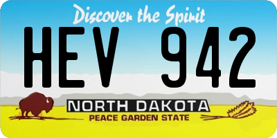 ND license plate HEV942