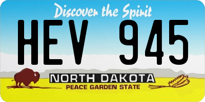 ND license plate HEV945