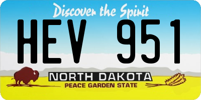 ND license plate HEV951