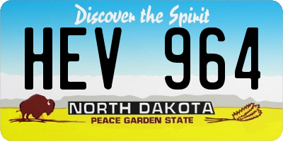 ND license plate HEV964