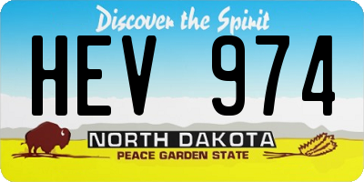 ND license plate HEV974