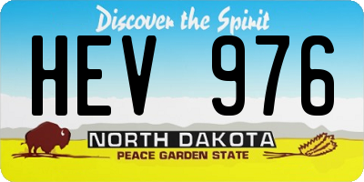ND license plate HEV976