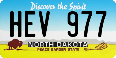 ND license plate HEV977
