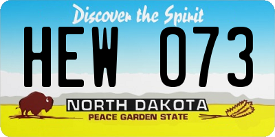 ND license plate HEW073