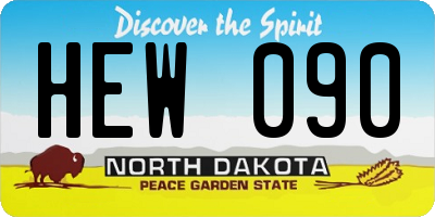 ND license plate HEW090