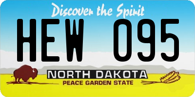 ND license plate HEW095