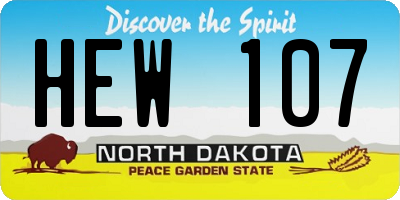 ND license plate HEW107