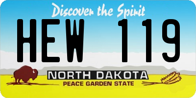 ND license plate HEW119