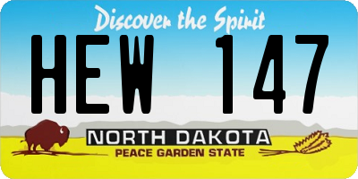 ND license plate HEW147