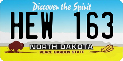 ND license plate HEW163