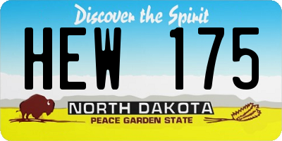 ND license plate HEW175