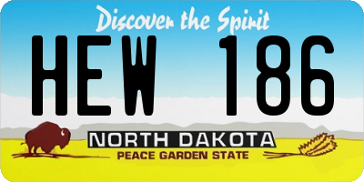 ND license plate HEW186