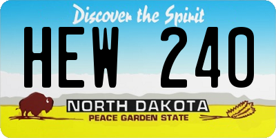 ND license plate HEW240