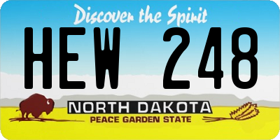 ND license plate HEW248