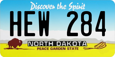 ND license plate HEW284
