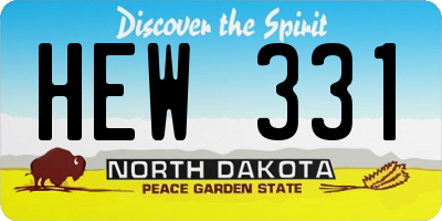 ND license plate HEW331