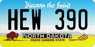 ND license plate HEW390