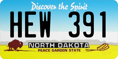 ND license plate HEW391