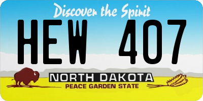 ND license plate HEW407