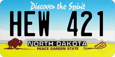 ND license plate HEW421