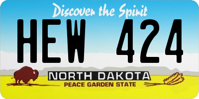 ND license plate HEW424