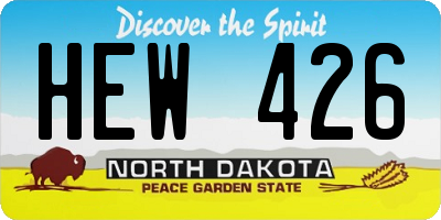 ND license plate HEW426